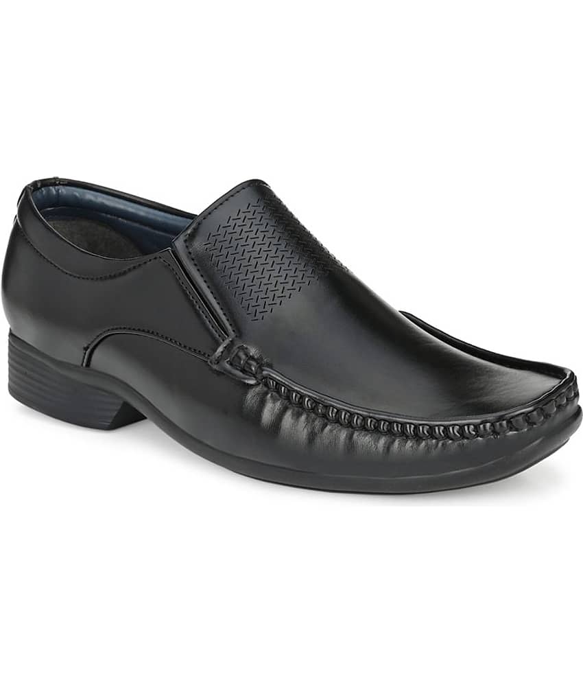 John Karsun Black Men's Slip On Formal Shoes - Formal Shoes | Buy online on ZillyBuy