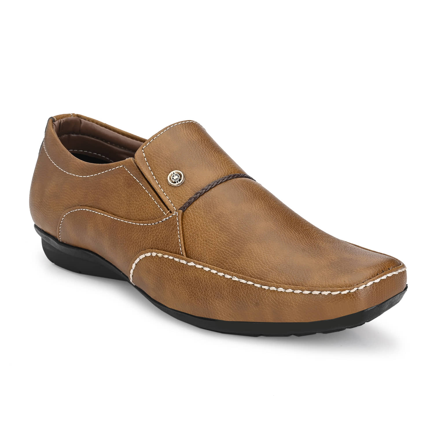 John Karsun Tan Men's Slip On Formal Shoes - Formal Shoes | Buy online on ZillyBuy