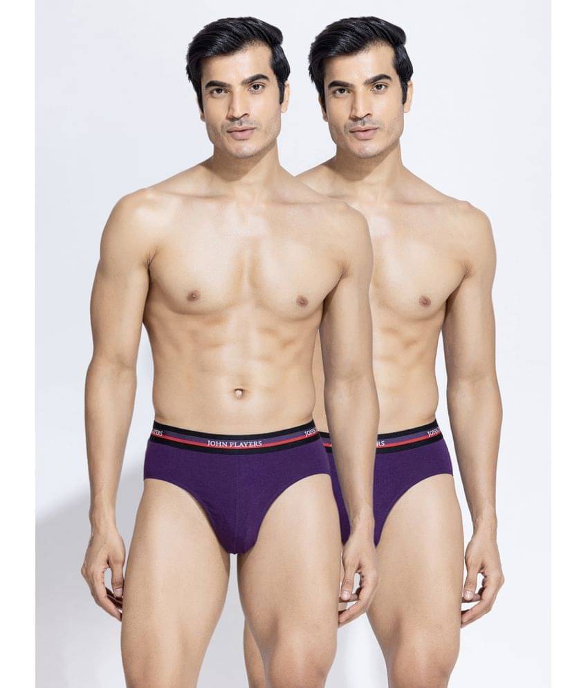 John Players Purple John Players Briefs Cotton Men's Briefs ( Pack of 2 ) John Players Purple John Players Briefs Cotton Men's Briefs ( Pack of 2 )