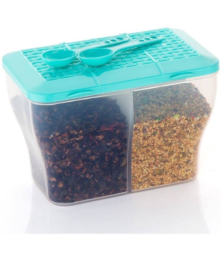     			MAGICSPOON 2 Section Container Plastic Blue Multi-Purpose Container ( Set of 1 )