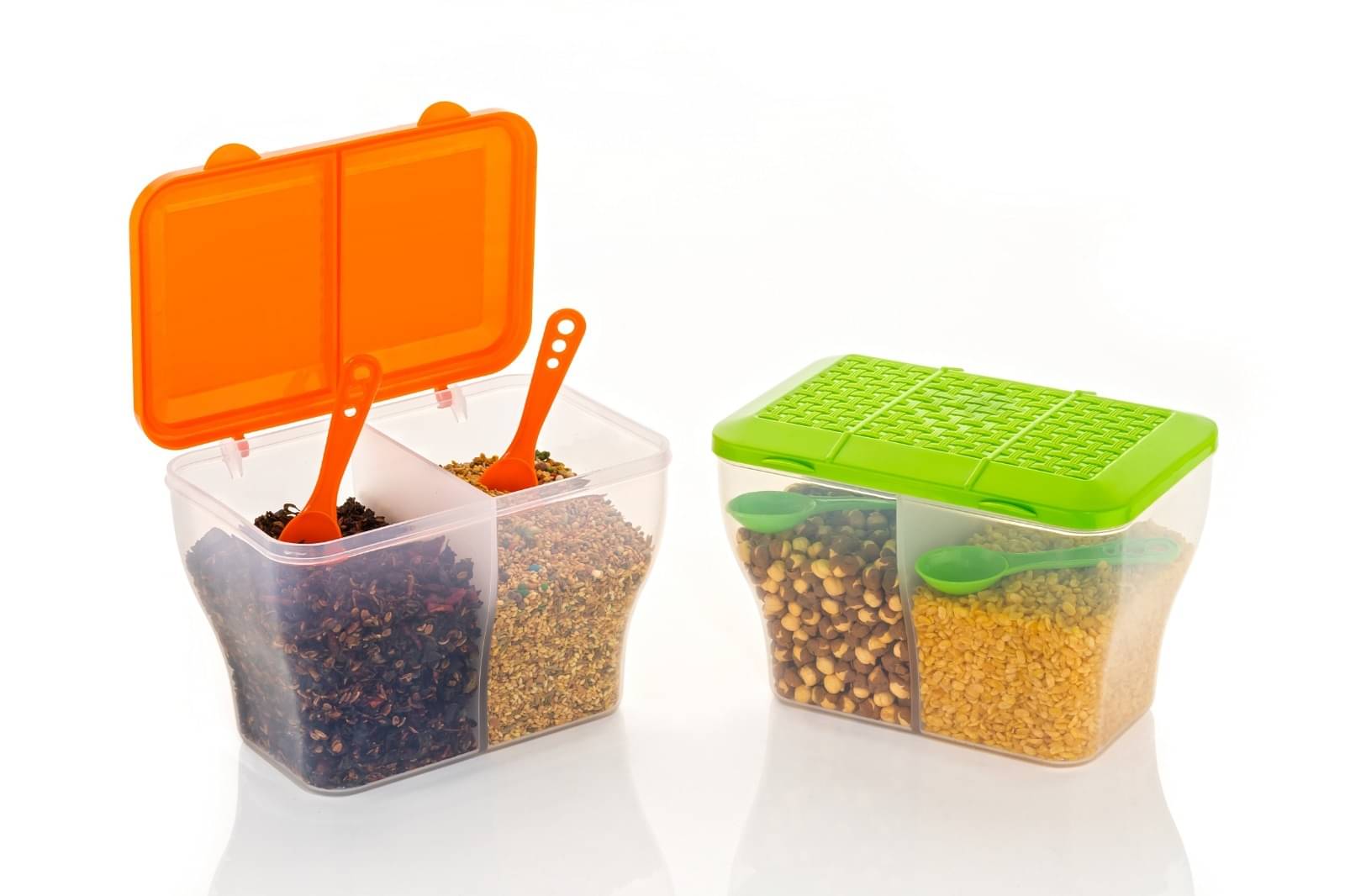     			MAGICSPOON Plastic Multicolor Multi-Purpose Container ( Set of 2 )