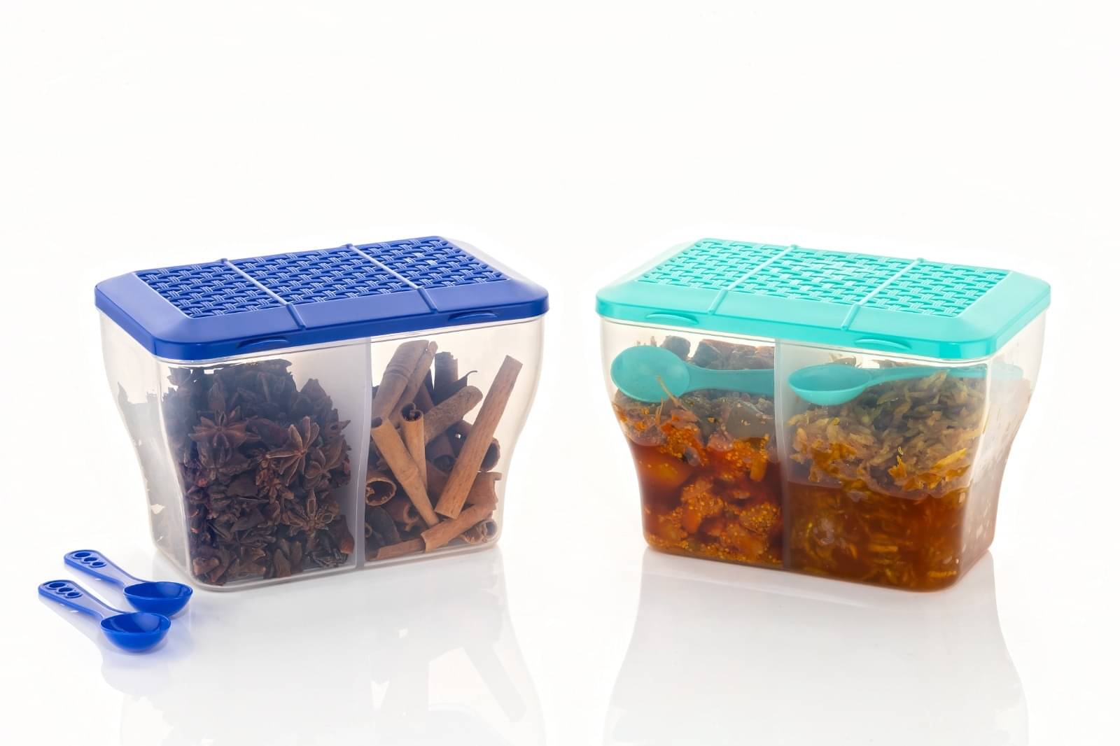     			MAGICSPOON Plastic Multicolor Multi-Purpose Container ( Set of 2 )