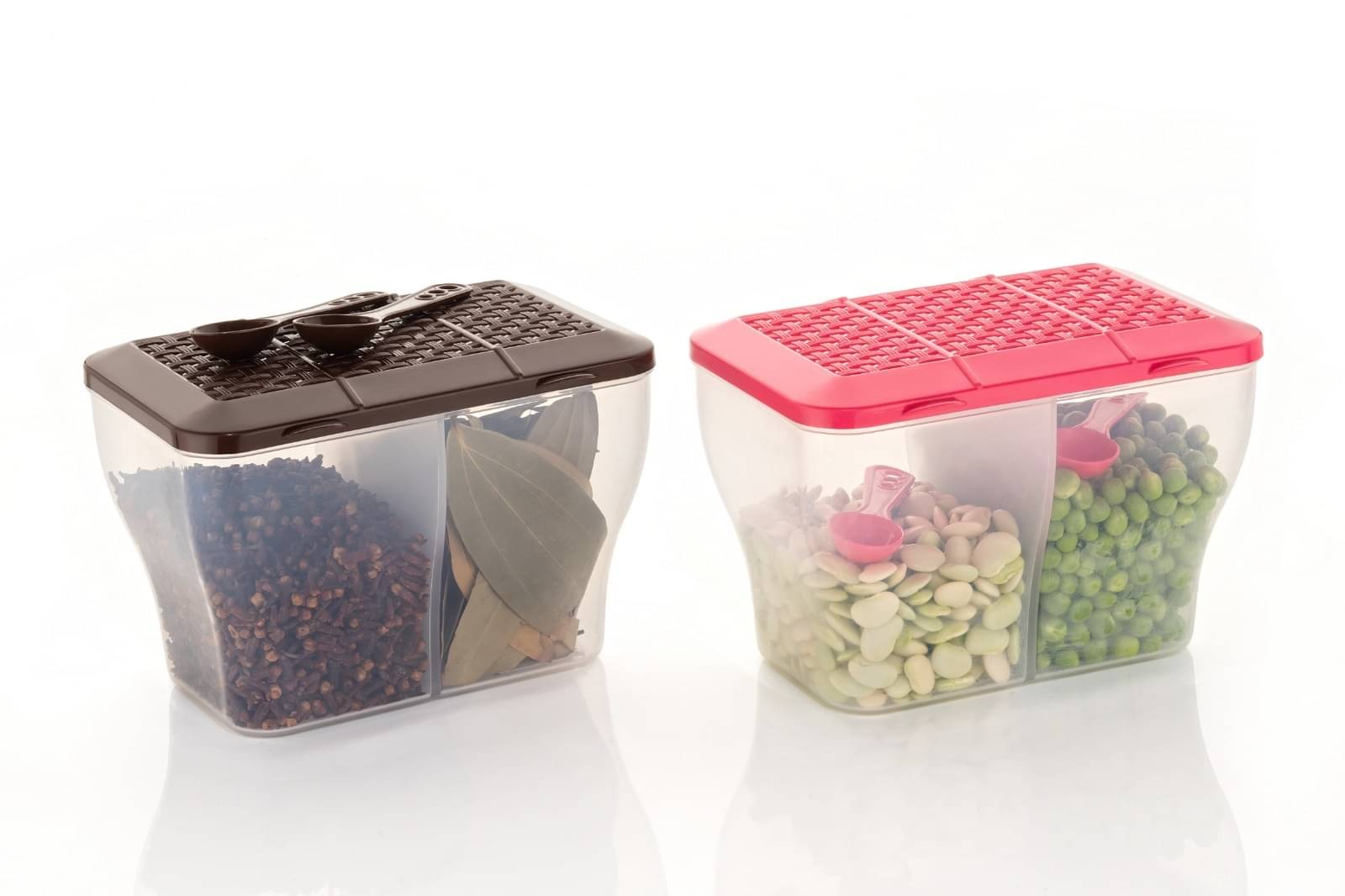     			MAGICSPOON Plastic Multicolor Multi-Purpose Container ( Set of 2 )