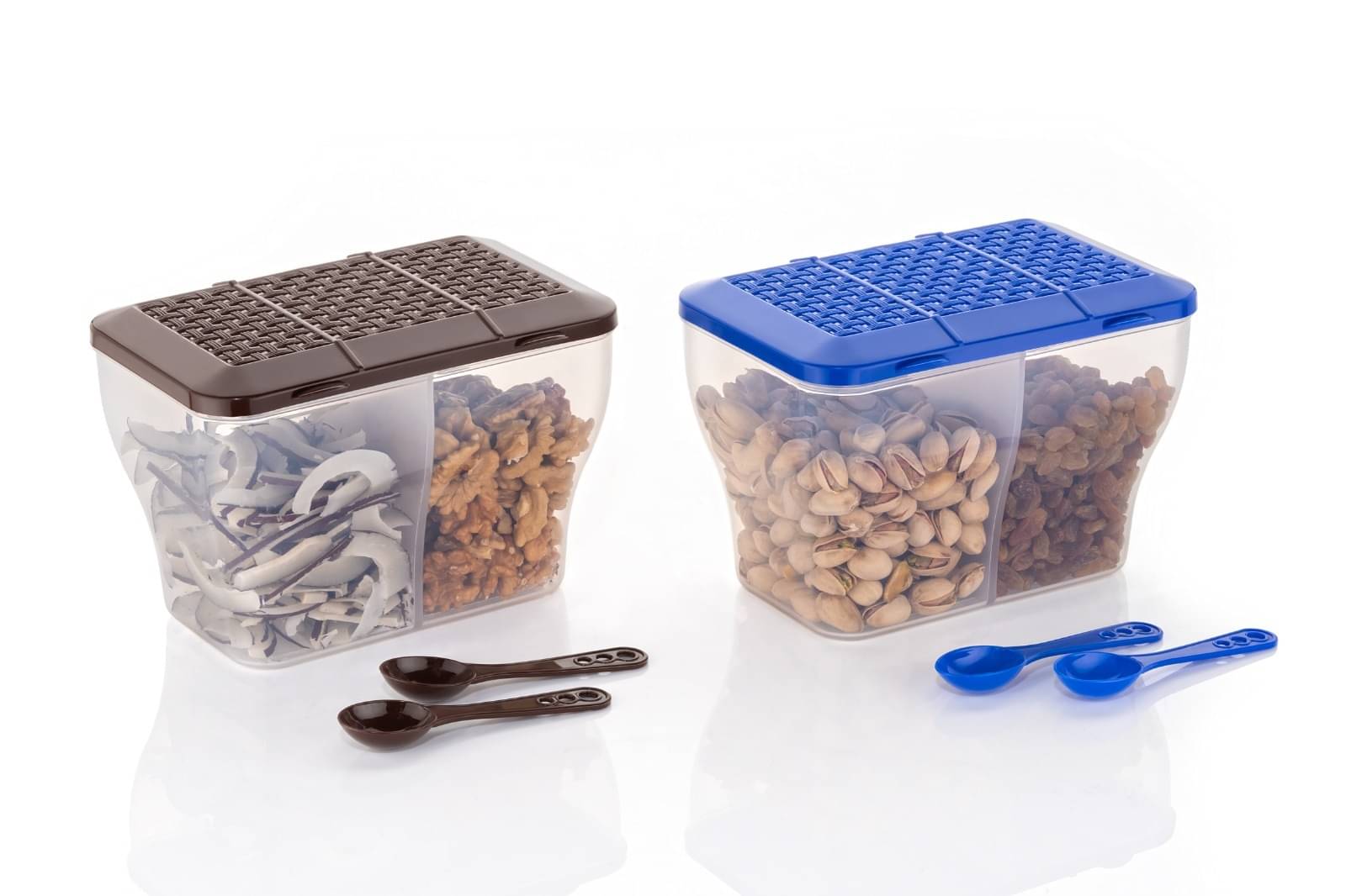     			MAGICSPOON Plastic Multicolor Multi-Purpose Container ( Set of 2 )