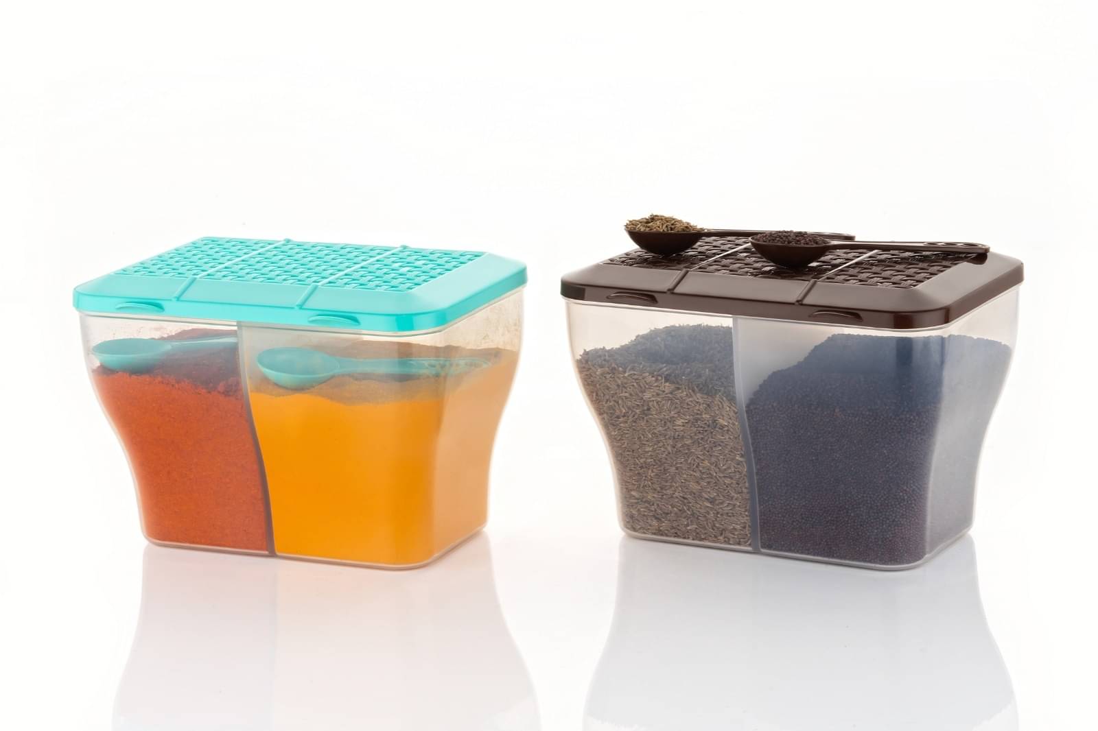     			MAGICSPOON Plastic Multicolor Multi-Purpose Container ( Set of 2 )