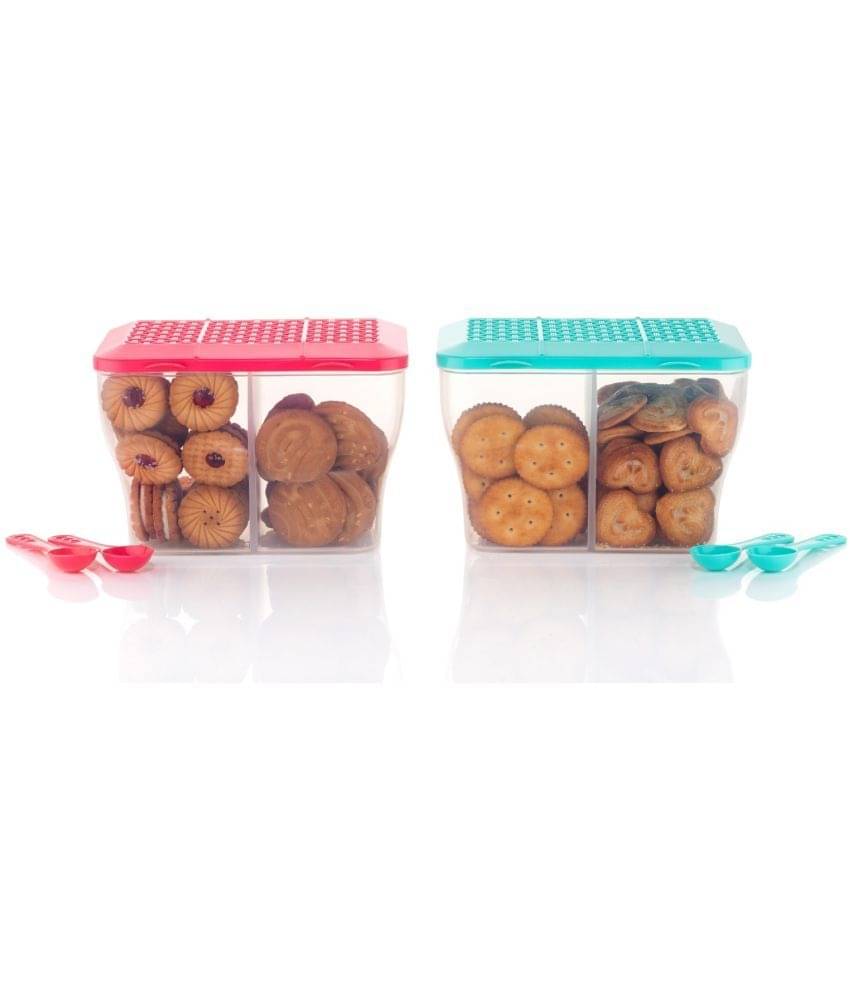     			MAGICSPOON Plastic Multicolor Multi-Purpose Container ( Set of 2 )