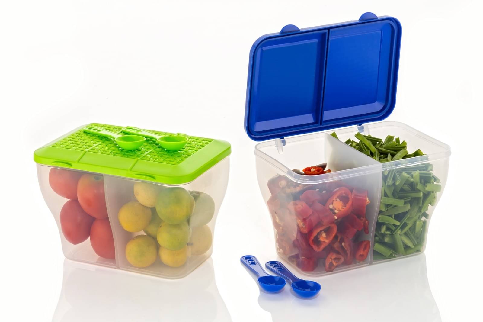     			MAGICSPOON Plastic Multicolor Multi-Purpose Container ( Set of 2 )