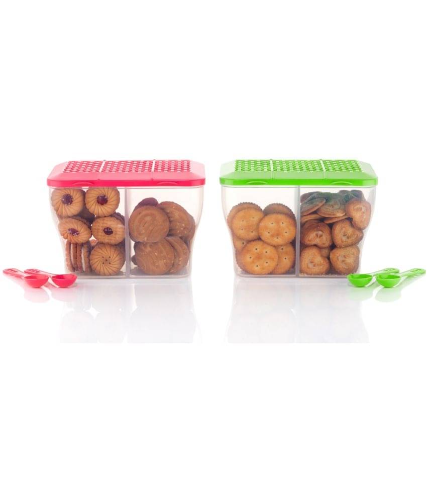     			MAGICSPOON Plastic Multicolor Multi-Purpose Container ( Set of 2 )