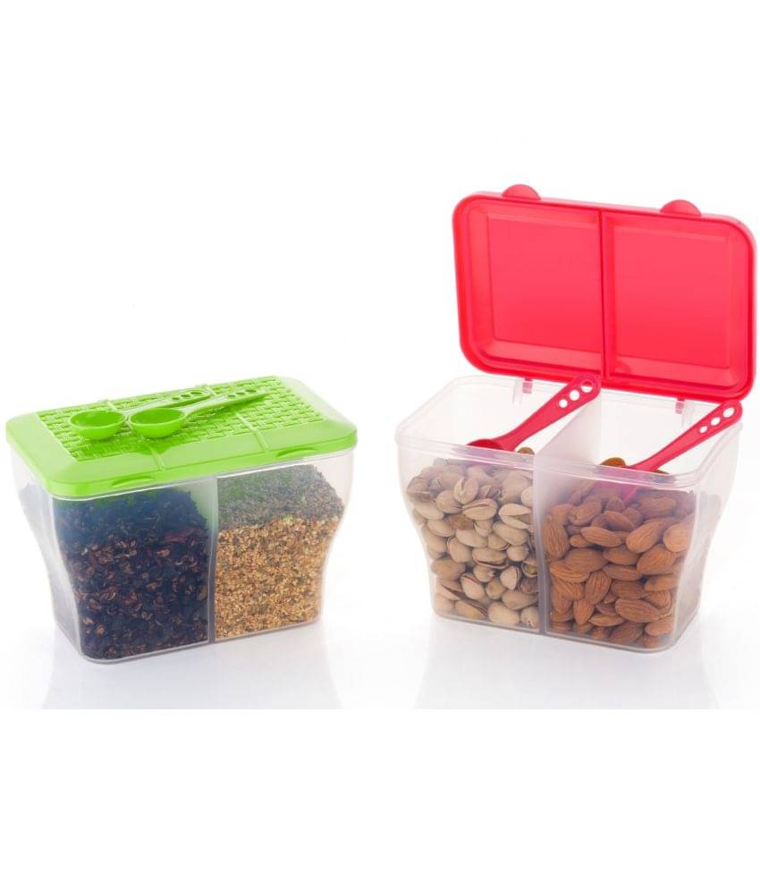     			MAGICSPOON Plastic Multicolor Multi-Purpose Container ( Set of 2 )