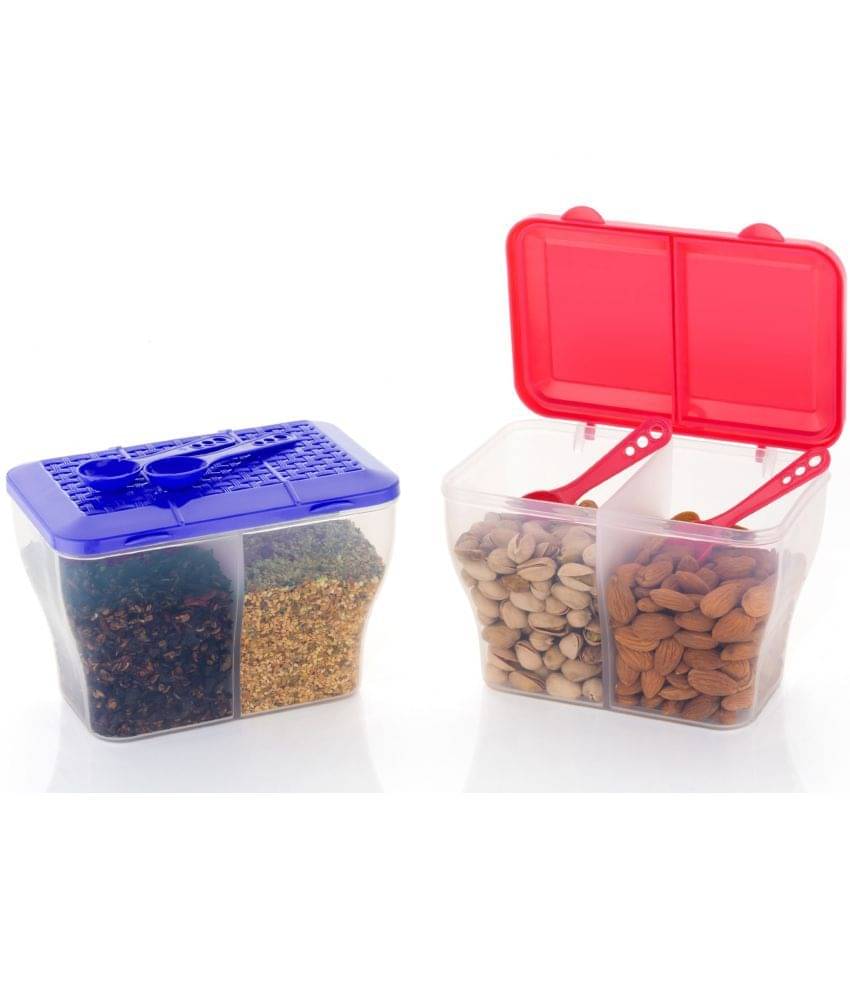     			MAGICSPOON Plastic Multicolor Multi-Purpose Container ( Set of 2 )