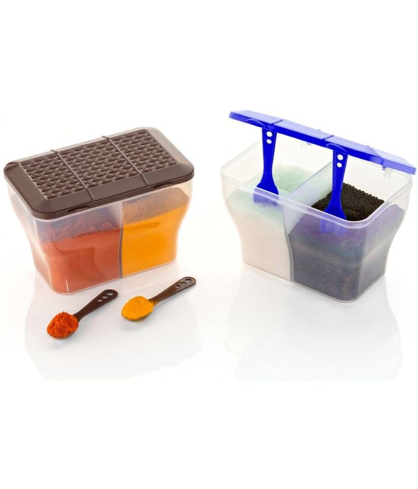    			MAGICSPOON Plastic Multicolor Multi-Purpose Container ( Set of 2 )