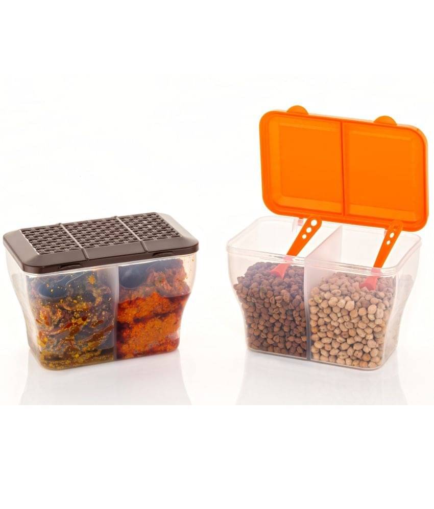     			MAGICSPOON Plastic Multicolor Multi-Purpose Container ( Set of 2 )