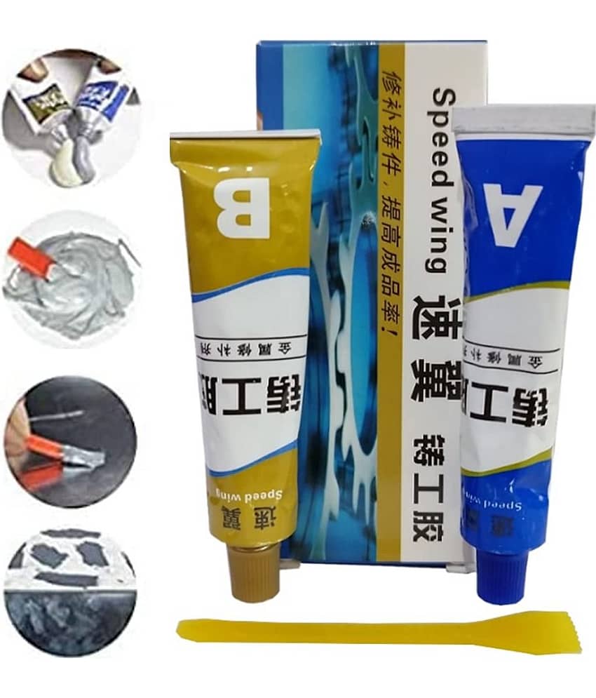 Magic Metal Mending, Cold Weld Metal Repair Paste Adhesive Gel, Ab Strong Glue Universal Metal Plastic Weld Repair Glue Aluminum, Chrome, Stainless Steel 100 Gms (50 Gms A + 50 Gms B) - Stationery | Buy online on ZillyBuy