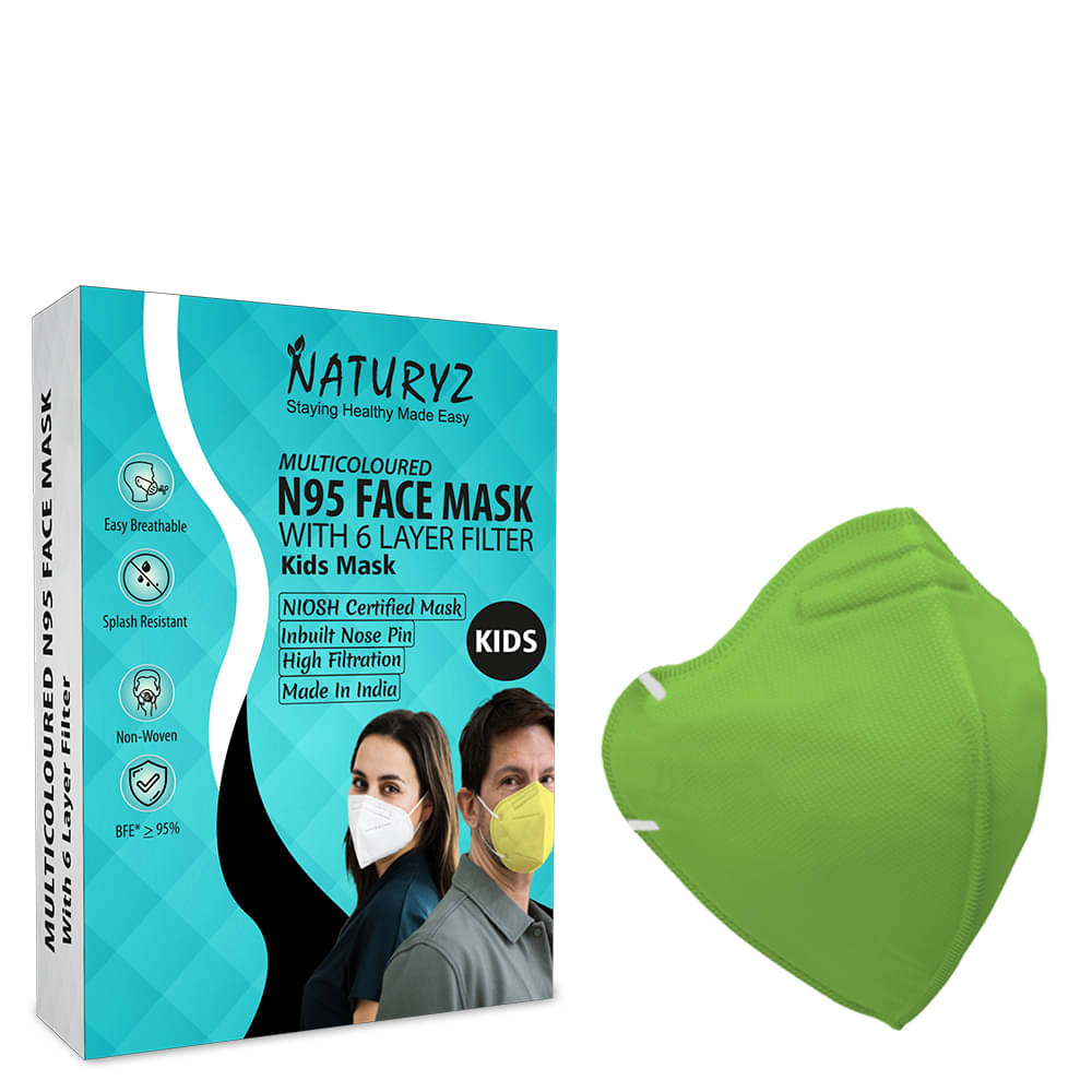     			Naturyz N95 Niosh Certified N95 Face Mask For Kids With 6 Layer Protection(Pack Of 1)
