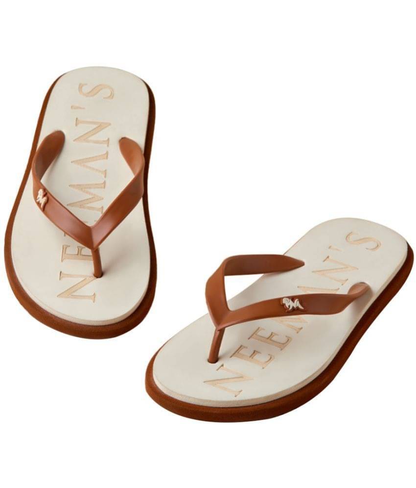     			Neemans Off White Men's Thong Flip Flop