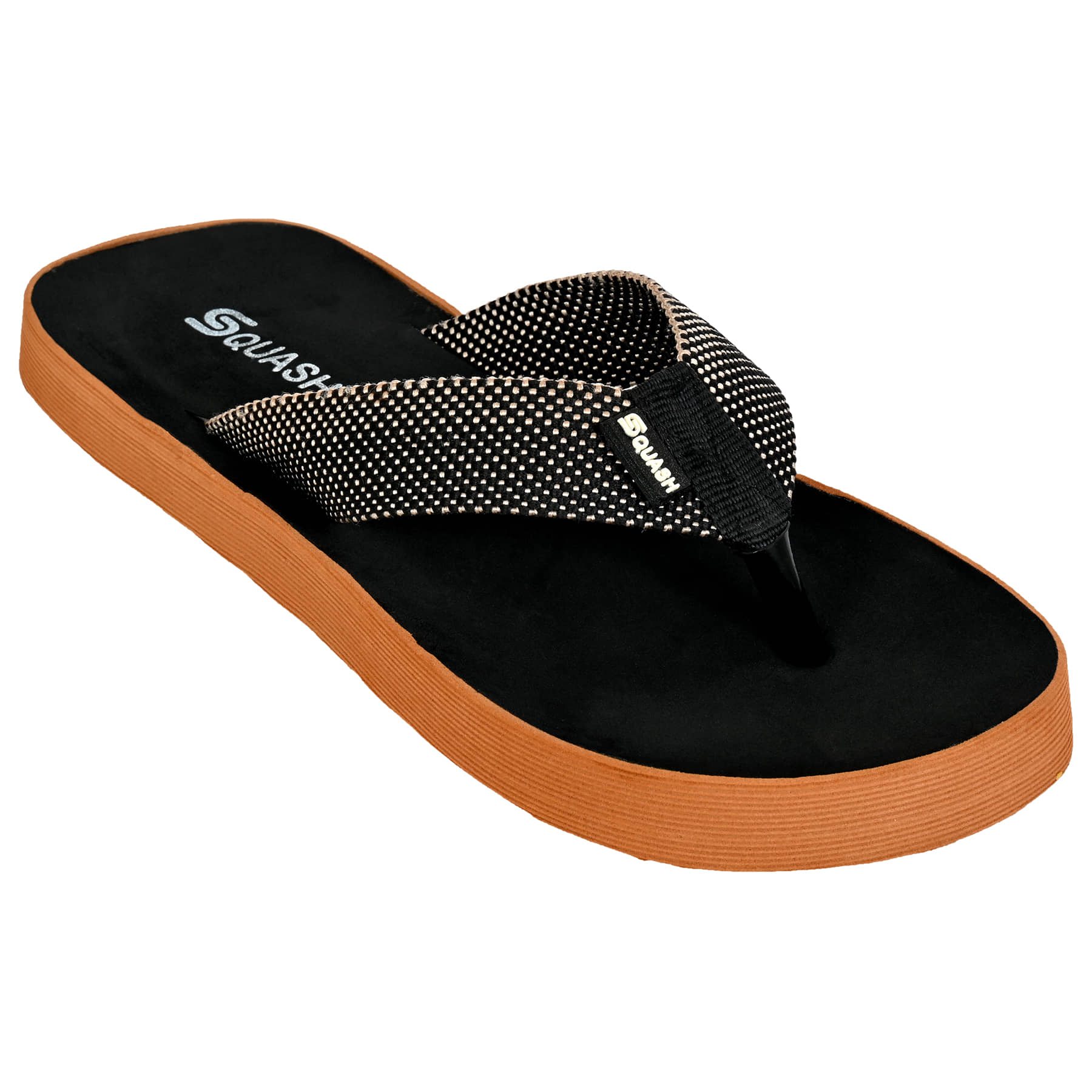Squash Black Men's Thong Flip Flop