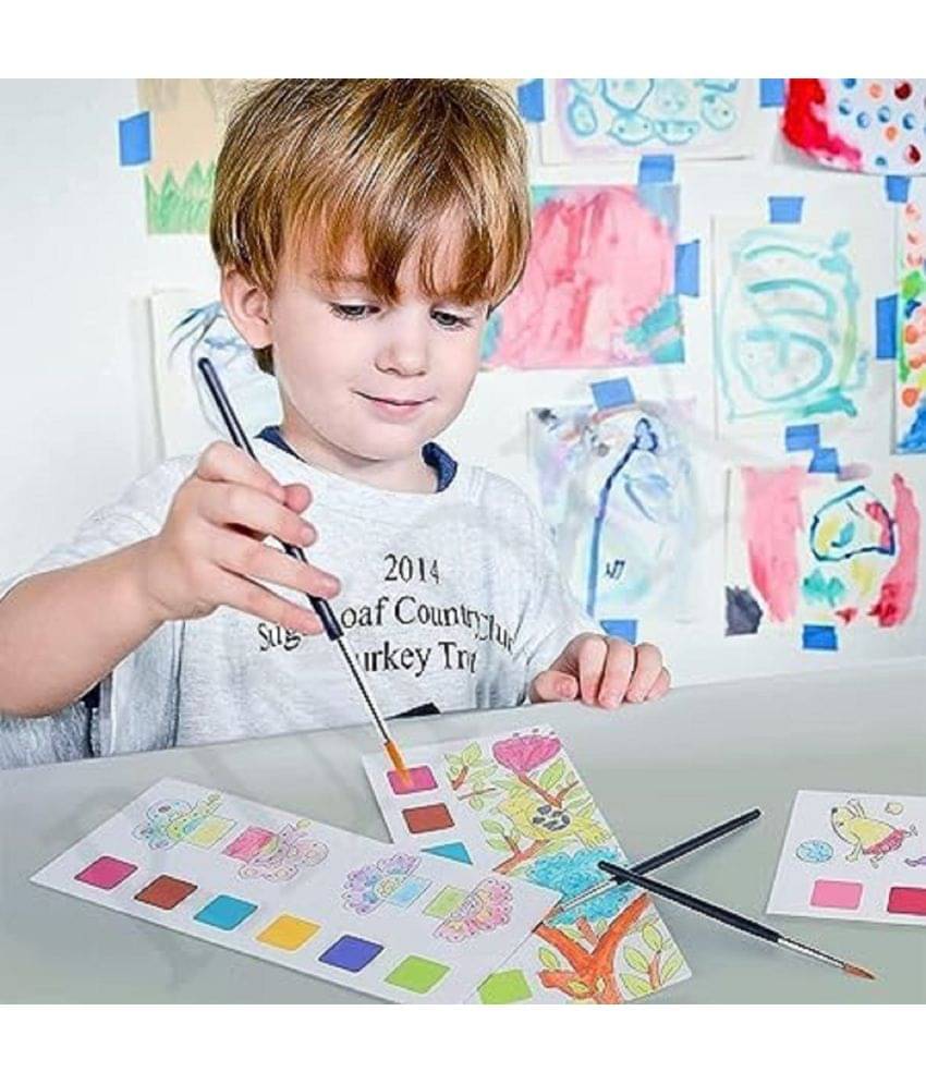 UNICOWatercolor Painting Books for Beginners, Pocket 20 Pages Book with 1 Paint Brush, Hours of Painting Fun for Children,Sheet Cartoon Watercolor Paint Book Gift for Kids UNICOWatercolor Painting Books for Beginners, Pocket 20 Pages Book with 1 Paint Brush, Hours of Painting Fun for Children,Sheet Cartoon Watercolor Paint Book Gift for Kids