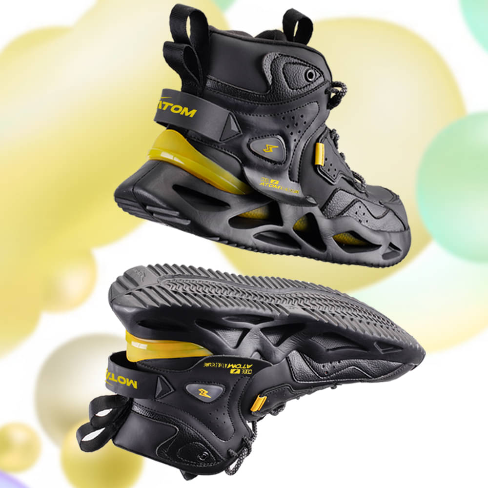     			ATOM Chroma Kick Black Men's Sneakers