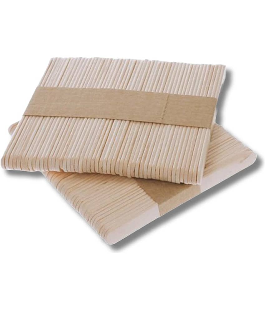 114mm Wooden Ice Cream Sticks- Ice Cream Sticks for Kids, Popsicle Sticks for DIY Crafts, Hobby Crafts, Project Work, Scrapbooking, (Pack of 100 Pcs) - Stationery | Buy online on ZillyBuy