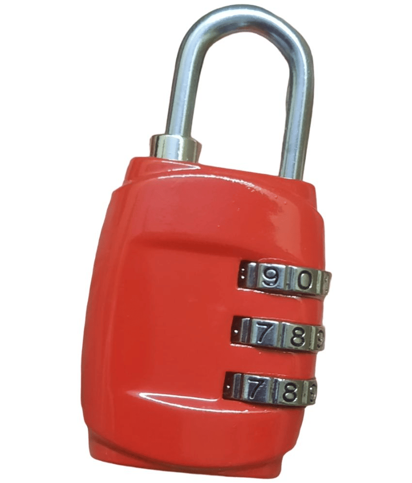     			3 Digit RED Long  Padlock/Combination Lock