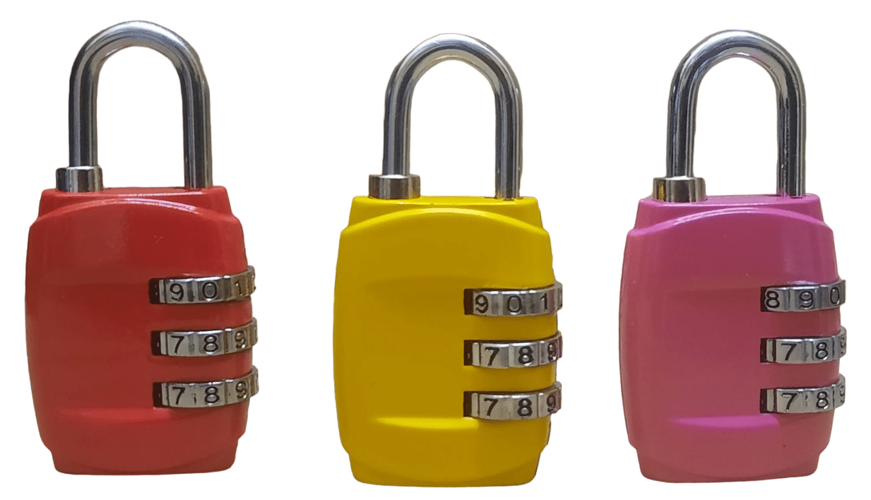 3Digit RED Padlock/Combination Lock (3pc) 3Digit RED Padlock/Combination Lock (3pc)