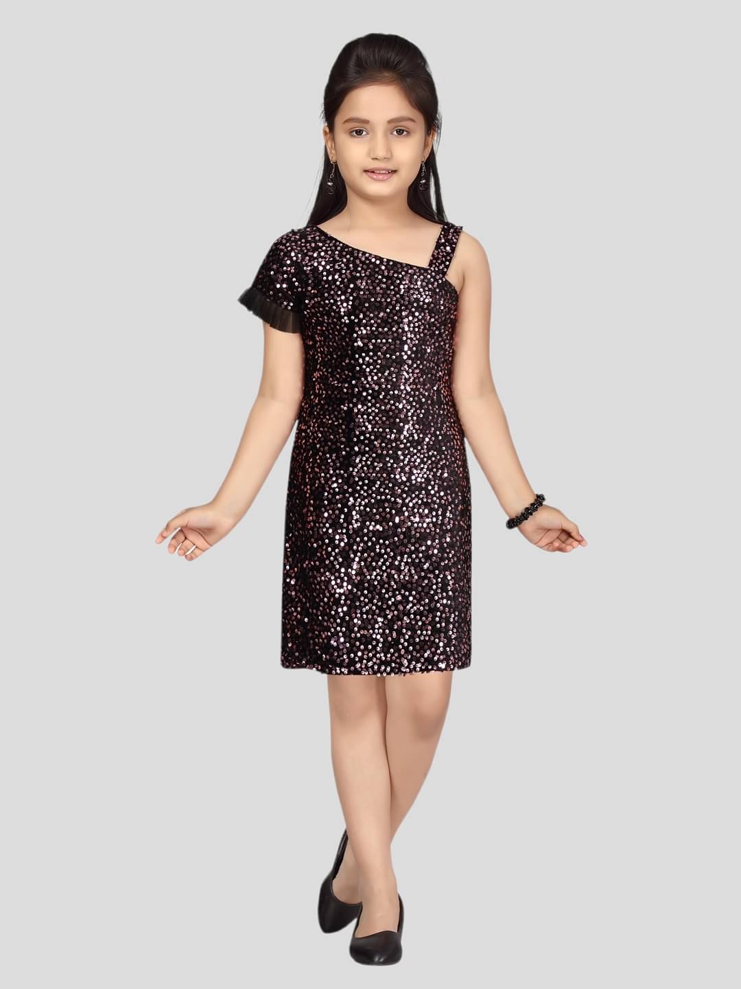 Aarika Nylon Shift Dress For Girls ( Pack of 1 , Pink ) Aarika Nylon Shift Dress For Girls ( Pack of 1 , Pink )