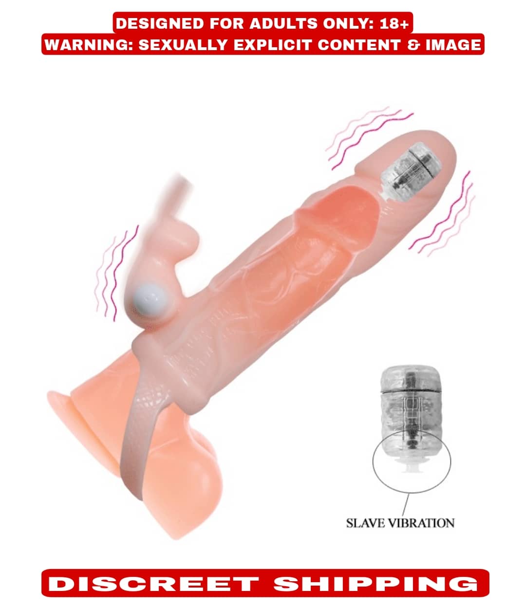 BAILE DUAL VIBRATION JUMBO HEAD BIG LONGER REALISTIC EXTANSION PENIS SLEEVE FOR MEN BY KAMAHOUSE