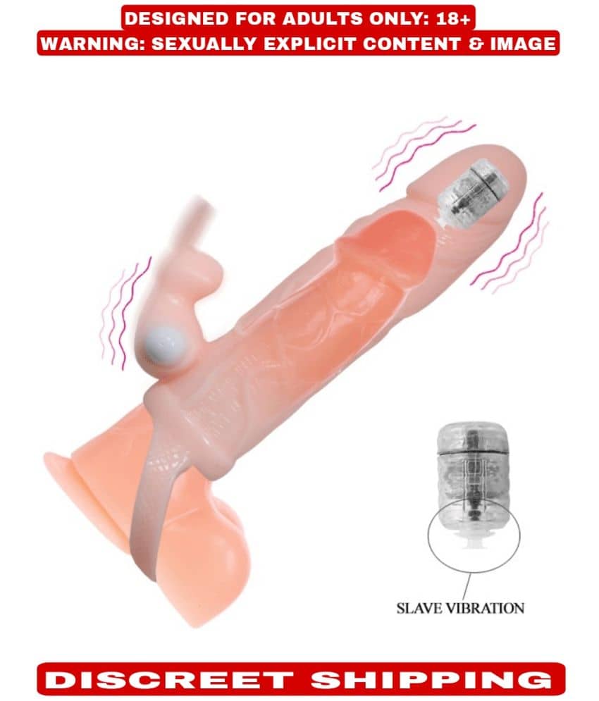 BAILE DUAL VIBRATION JUMBO HEAD BIG LONGER REALISTIC EXTANSION PENIS SLEEVE FOR MEN BY KAMAHOUSE