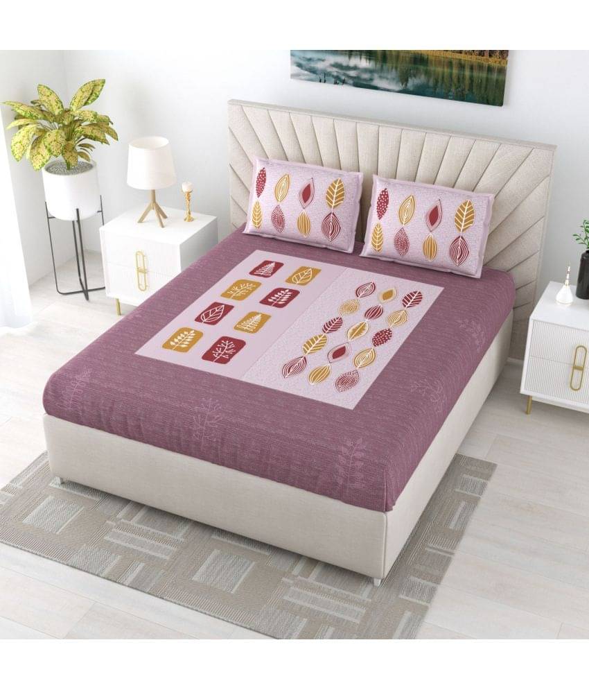 Bombay Spreads Cotton King Size Bedsheet ( Purple ) Bombay Spreads Cotton King Size Bedsheet ( Purple )