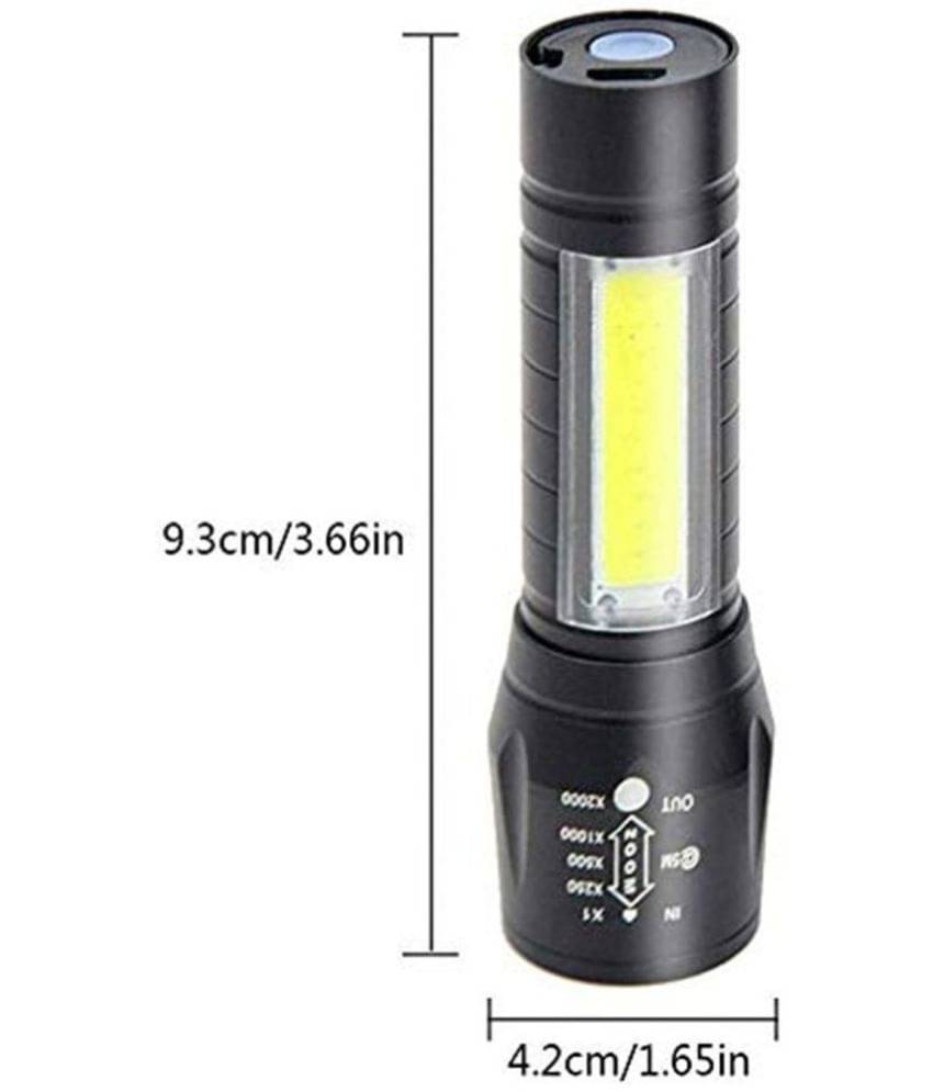     			Generic - 10W Rechargeable Flashlight Torch ( Pack of 1 )