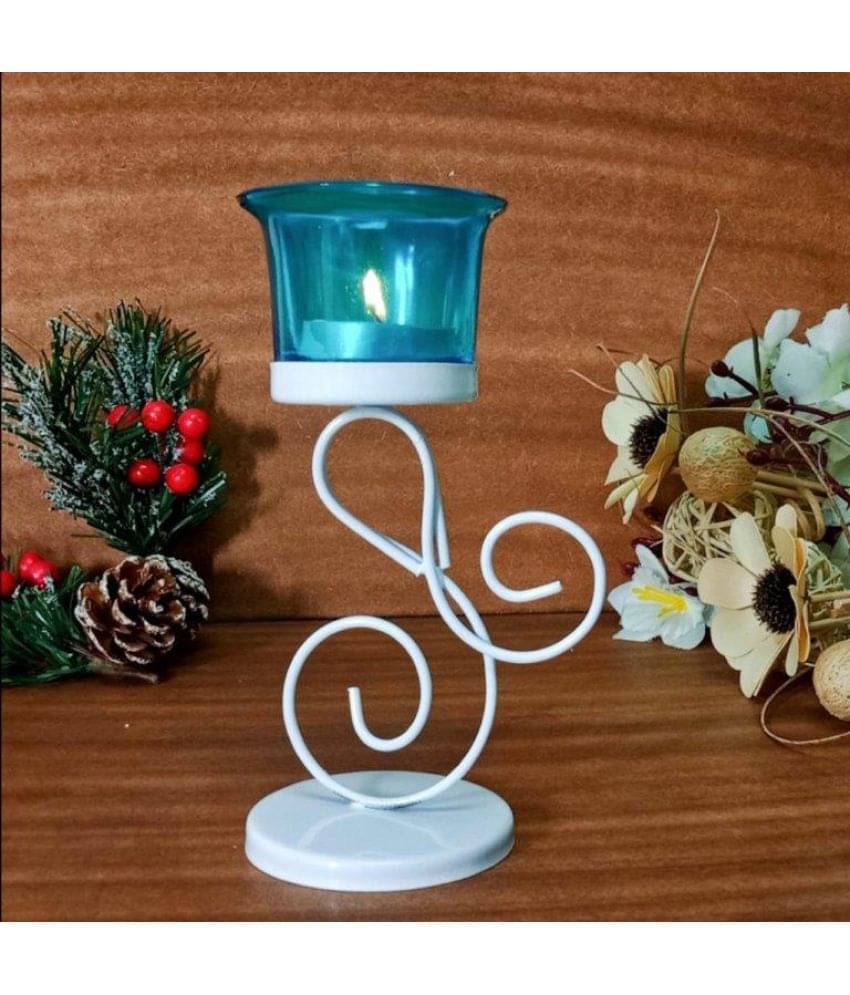     			Hosley White Table Top Iron Tea Light Holder - Pack of 1