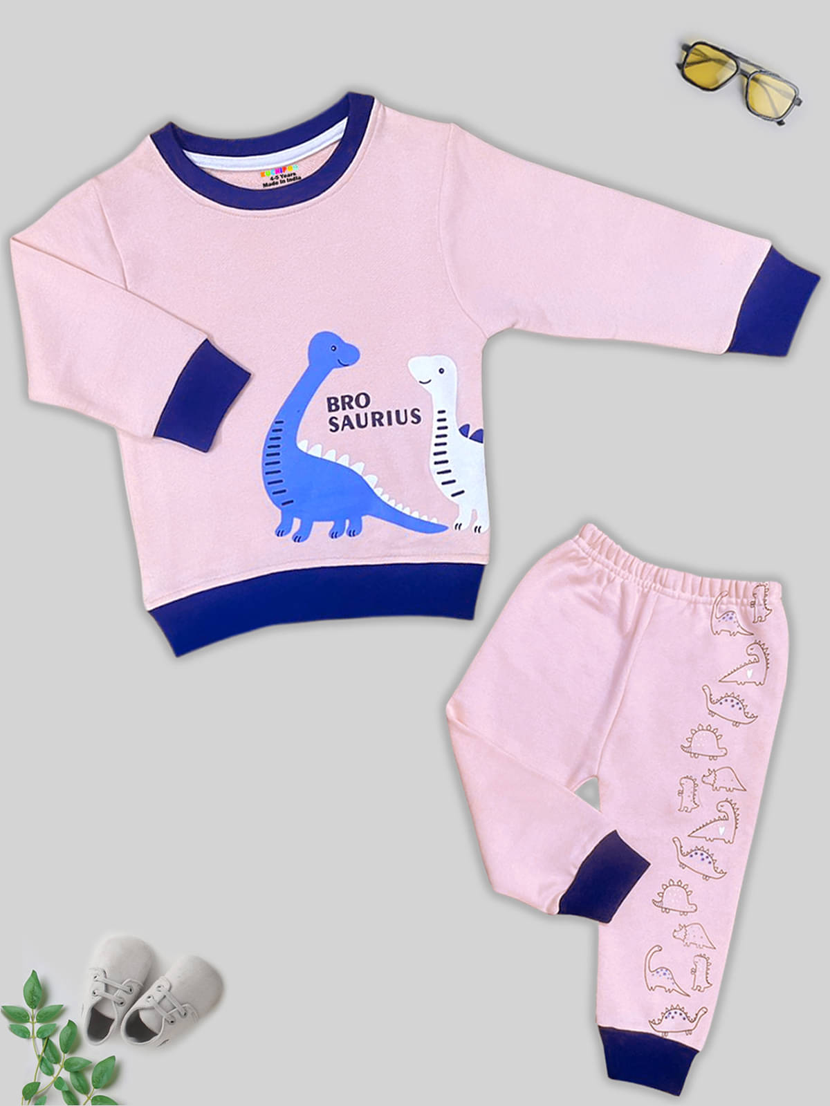     			Kuchipoo Pack of 1 Baby Girls Cotton Blend T-Shirt & Trouser ( Multicolor )
