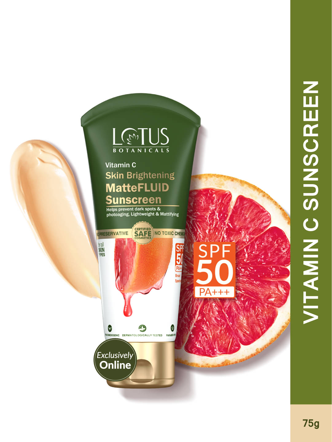     			Lotus Botanicals Vitamin C Matte Fluid Sunscreen Sun Protect & Skin Brightening SPF 50 50g