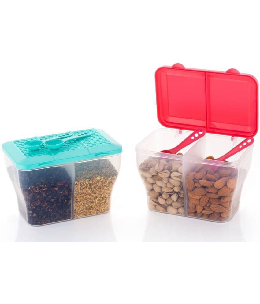     			MAGICSPOON Plastic Multicolor Multi-Purpose Container ( Set of 2 )