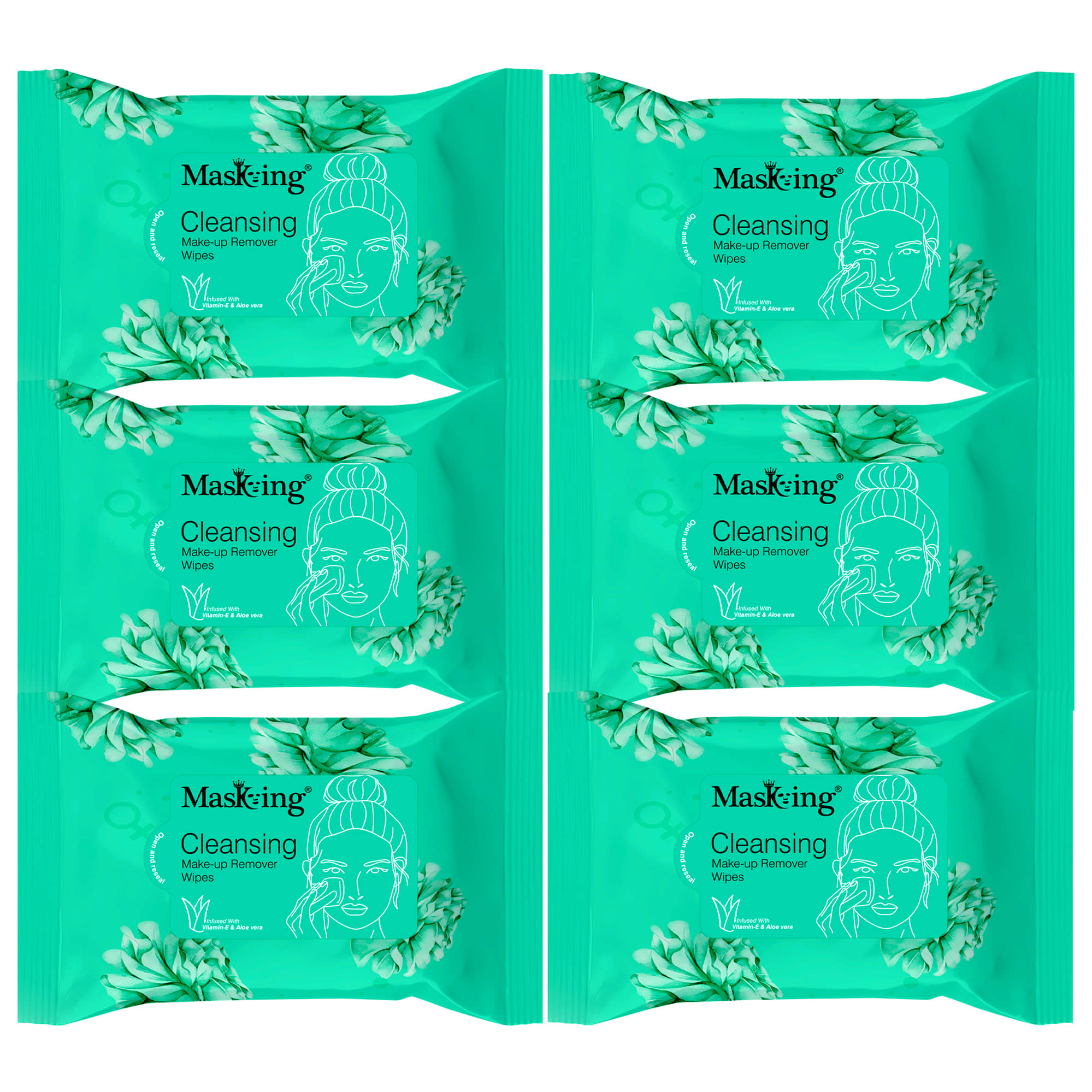 Masking Wet Wipes ( 60 Pcs ) Pack of 6