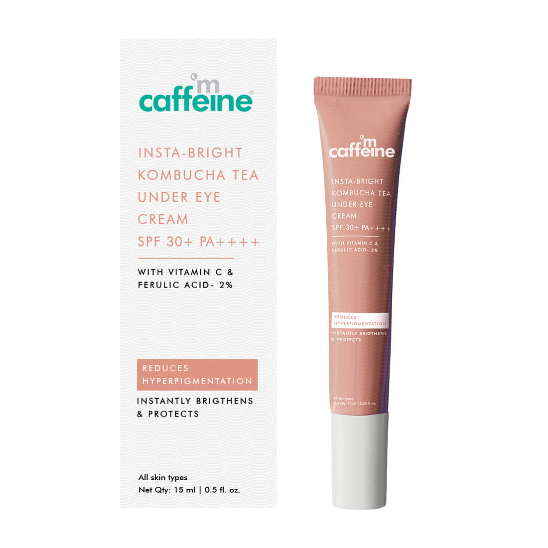 mCaffeine Kombucha Tea Under Eye Cream SPF 30+ PA++++ 15ml (Pack of 1) - Makeup - Eyes | Buy online on ZillyBuy