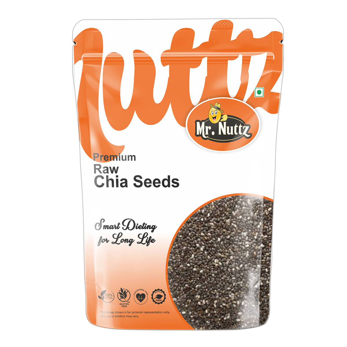     			Mr.Nuttz Chia Seeds for weight loss, Omega 3, Zinc & Fiber, Calcium Rich Chia Seed (500 g)