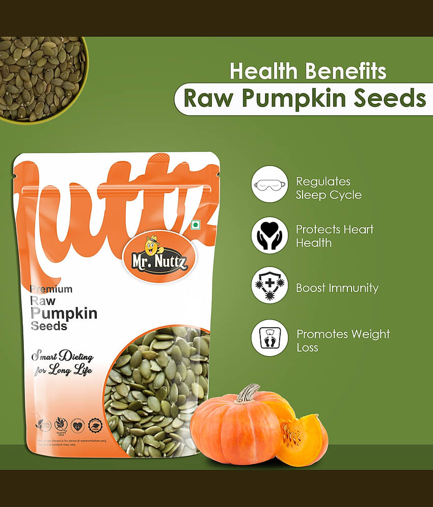 Mr.Nuttz Roasted Pumpkin Seeds , Boost Immunity seeds for eating Protein & Fibre rich Seeds (500 g)