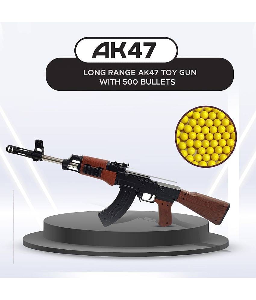 NHR AK47 Toy Gun with 500 Bullets, 24-inch Long Shooting Gun for Kids 8+ Years