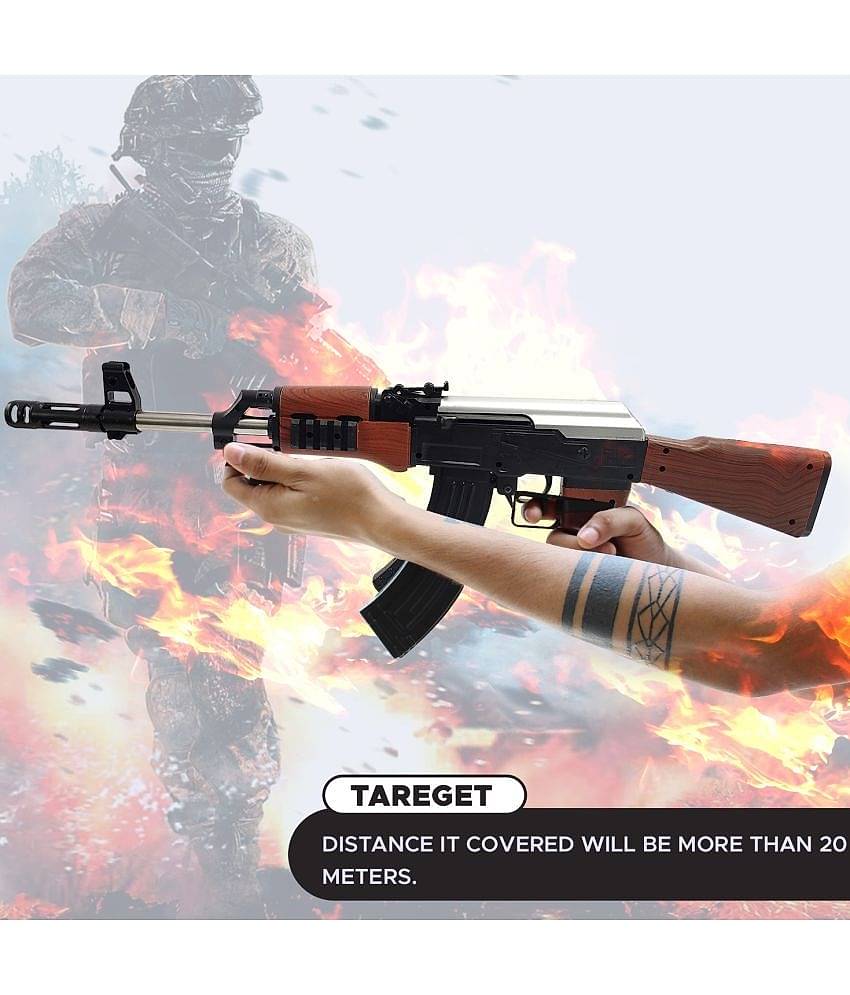 NHR AK47 Toy Gun with 500 Bullets, 24-inch Long Shooting Gun for Kids 8+ Years