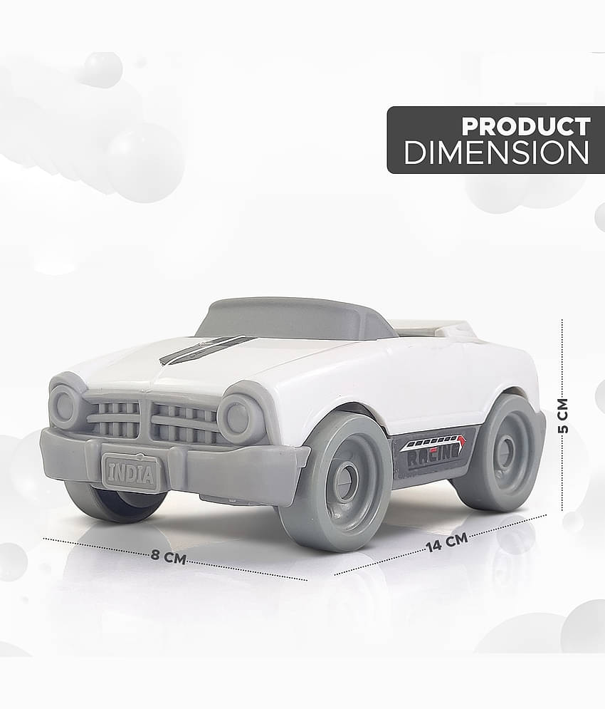 NHR Dinky Push Car Toy for Kids, Car for Kids, Toy Car, Toy for Kids, Push Car, Pull Car, Manual Pull Car Toy, Dinky Car-White