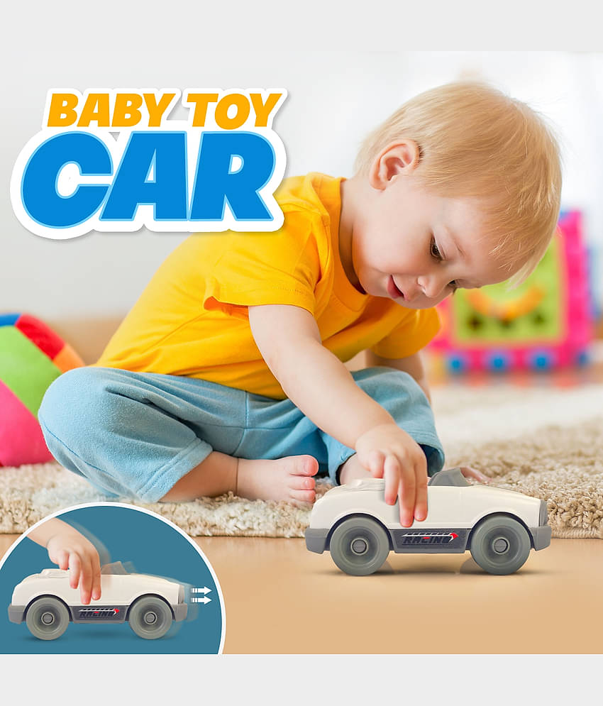 NHR Dinky Push Car Toy for Kids, Car for Kids, Toy Car, Toy for Kids, Push Car, Pull Car, Manual Pull Car Toy, Dinky Car-White