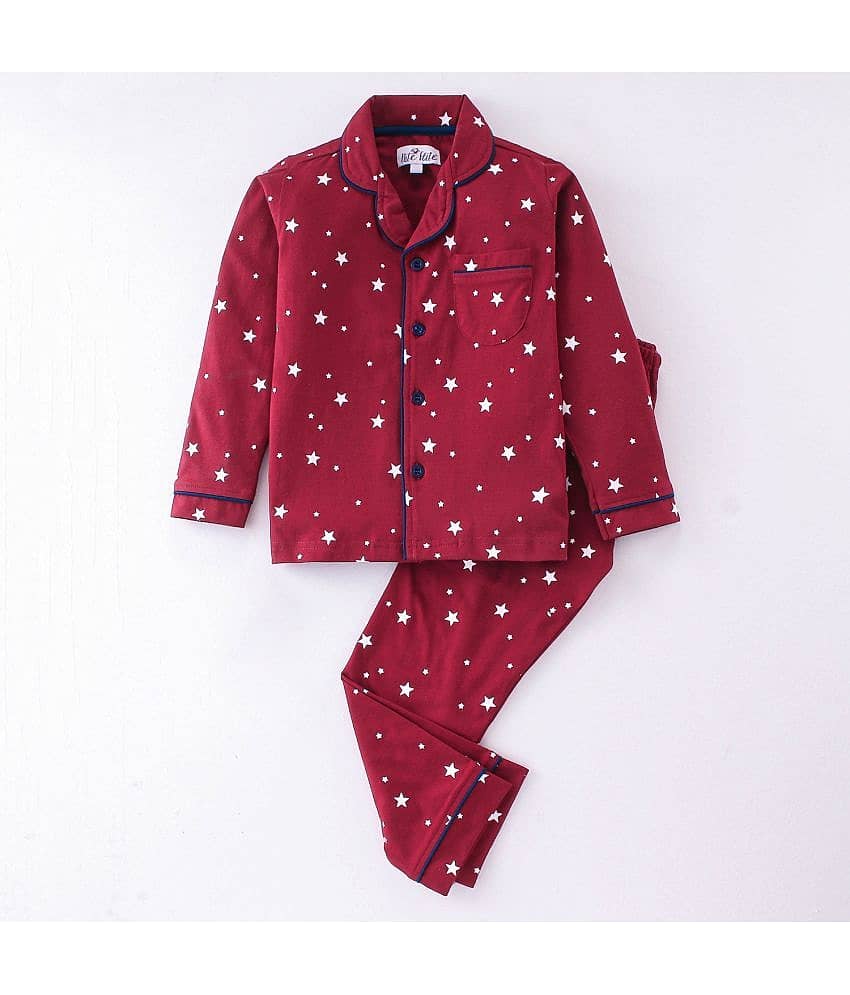 Nite Flite Pack of 1 Girls Cotton Nightsuit Set ( Red ) - Nightwear & Loungewear | Buy online on ZillyBuy