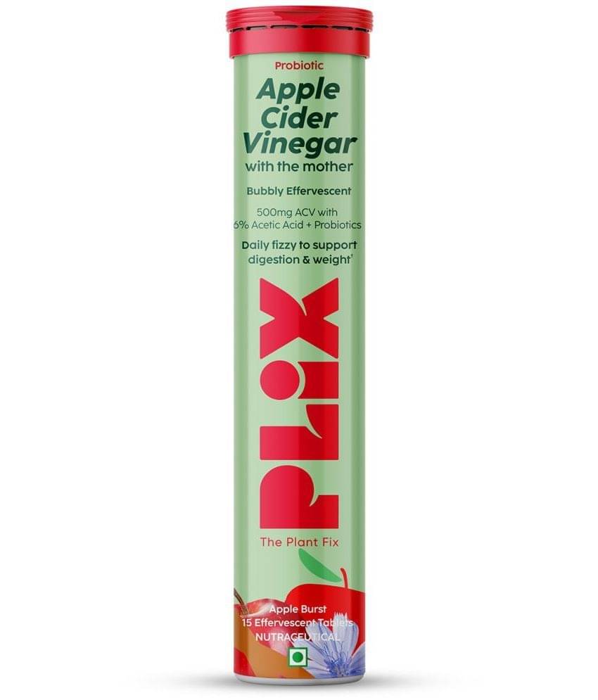 Plix Probiotic+ Apple Cider Vinegar Effervescent Tablets forgut Health & Metabolism (15 Tablets) Plix Probiotic+ Apple Cider Vinegar Effervescent Tablets forgut Health & Metabolism (15 Tablets)