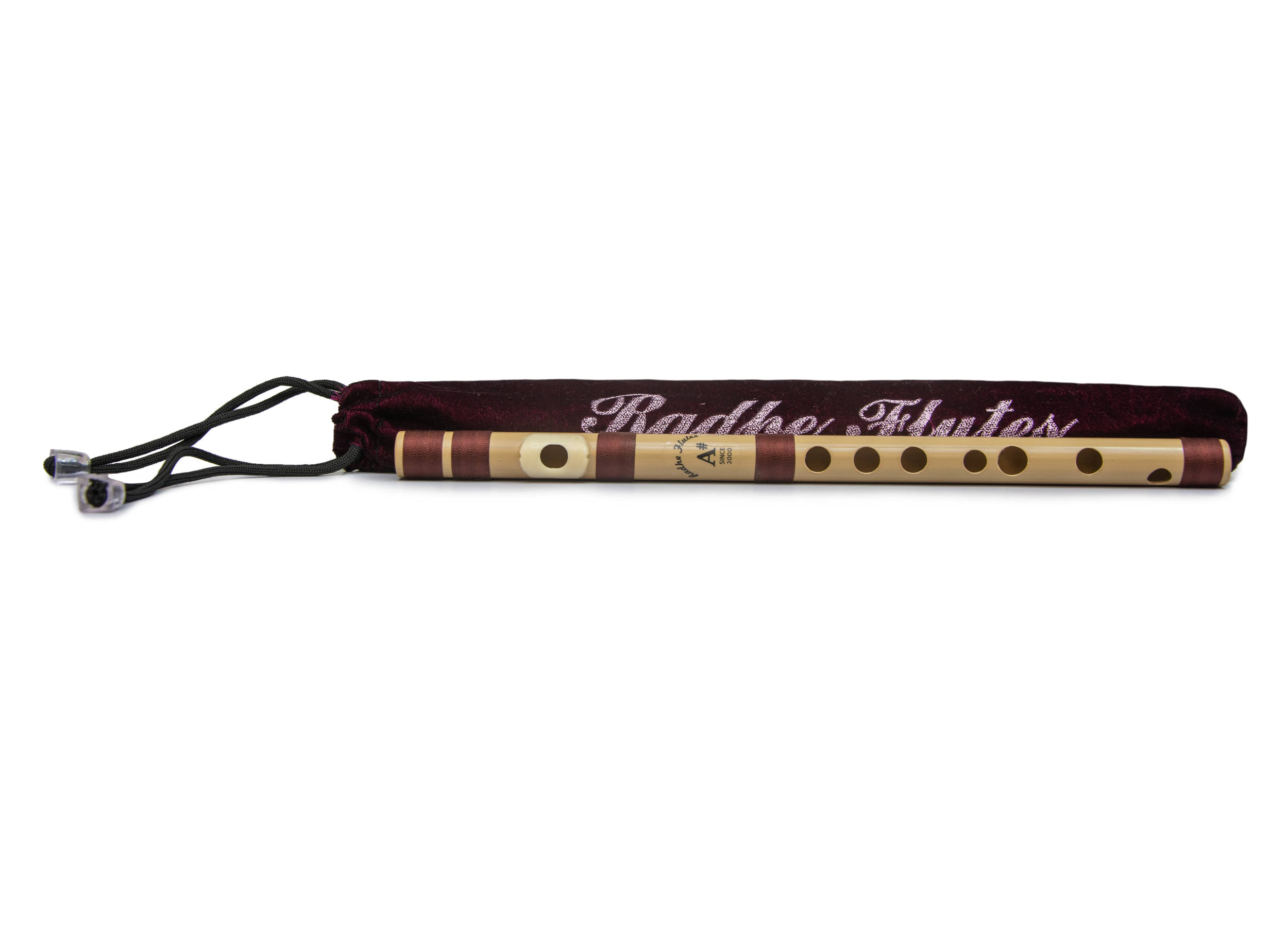     			Radhe Flutes PVC Fiber A Sharp Bansuri Higher Octave RIGHT Handed With VELVET COVER