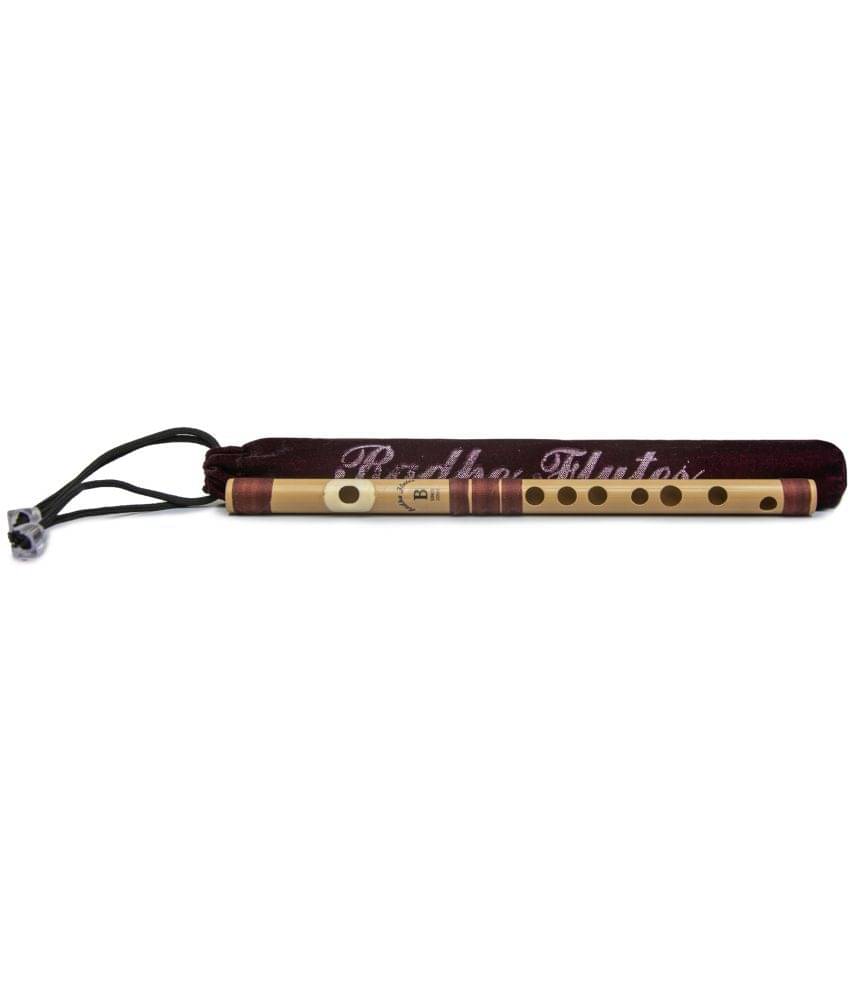     			Radhe Flutes PVC Fiber B Natural Bansuri Higher Octave RIGHT Handed With VELVET COVER