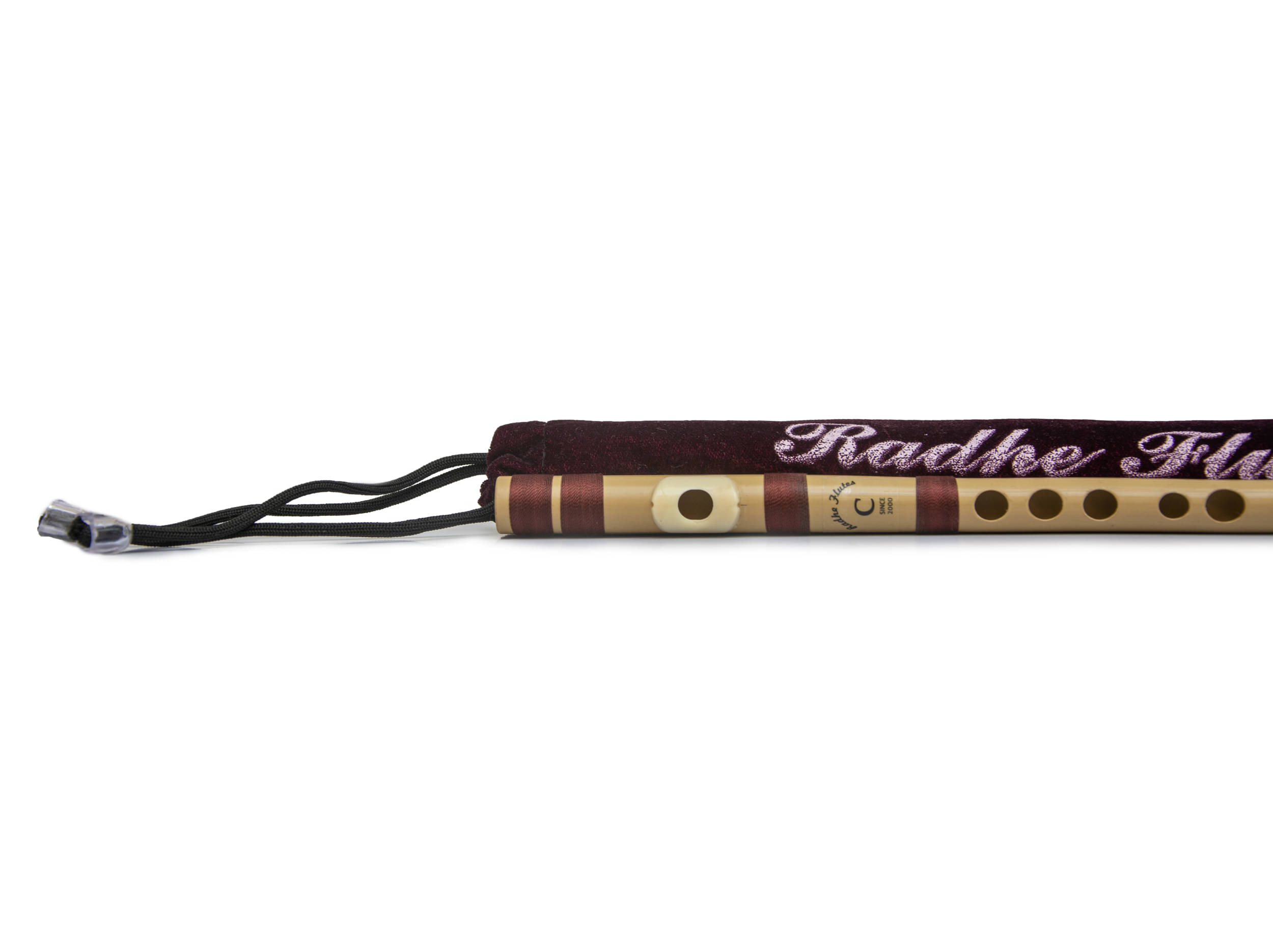     			Radhe Flutes PVC Fiber C Natural Bansuri Higher Octave RIGHT Handed With VELVET COVER