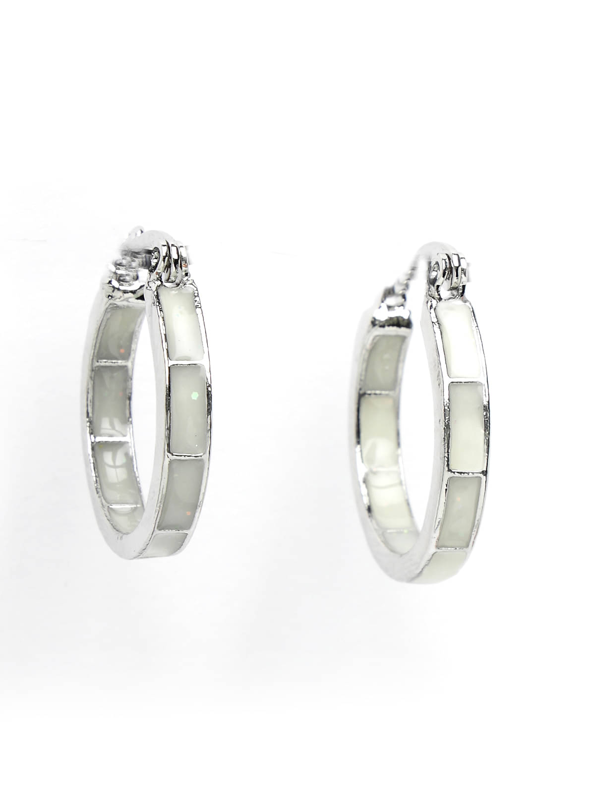     			Scintillare by Sukkhi Silver Hoops Earrings ( Pack of 1 )
