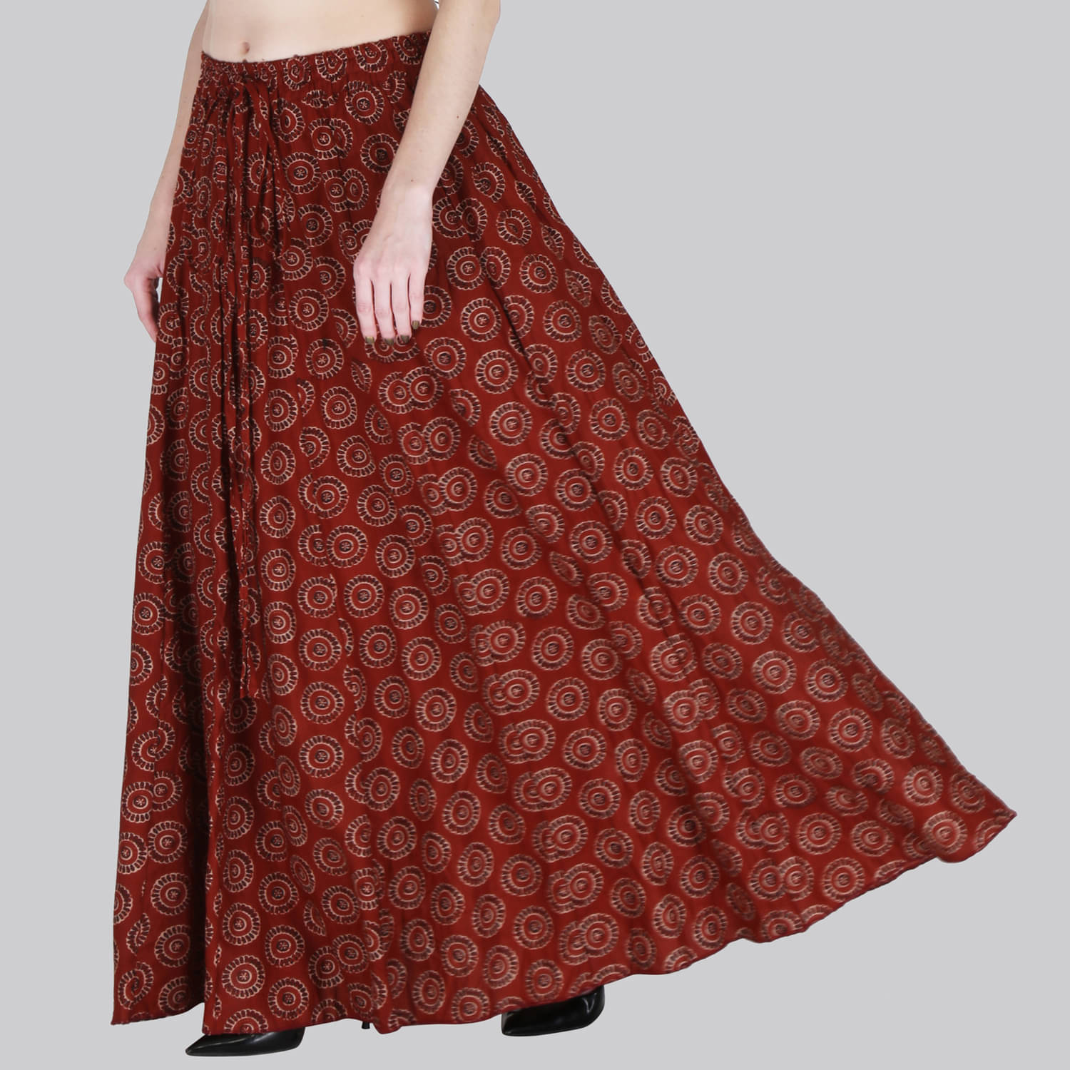     			Sttoffa Maroon Cotton Women's A-Line Skirt ( Pack of 1 )
