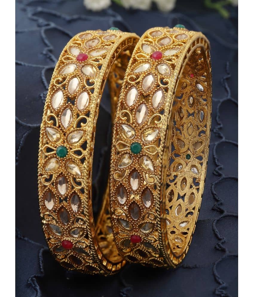 Sukkhi Gold Bangle Set ( Pack of 2 ) - Bangles & Bracelets | Buy online on ZillyBuy